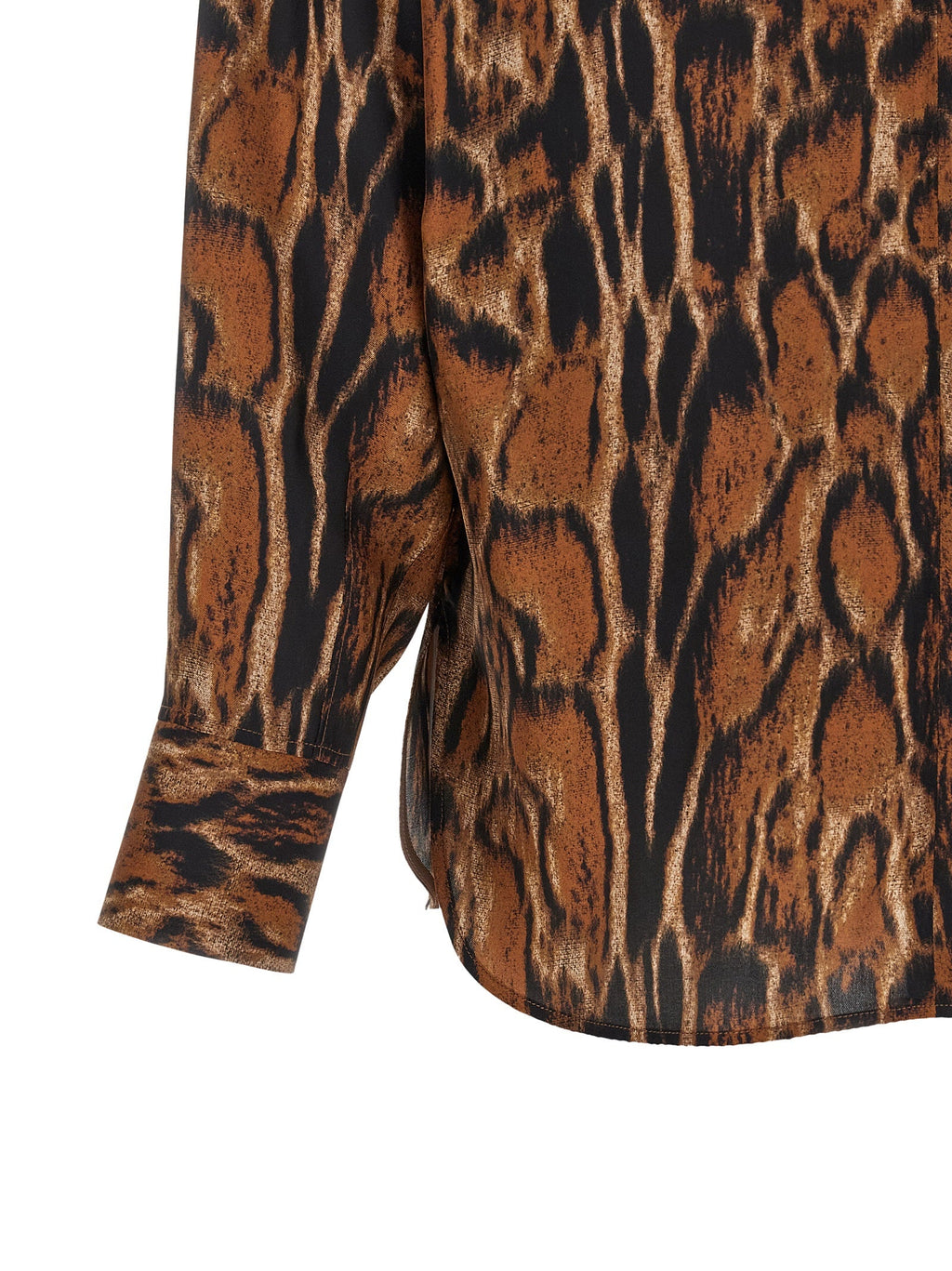 Alberto Biani Brown Silk Blouse