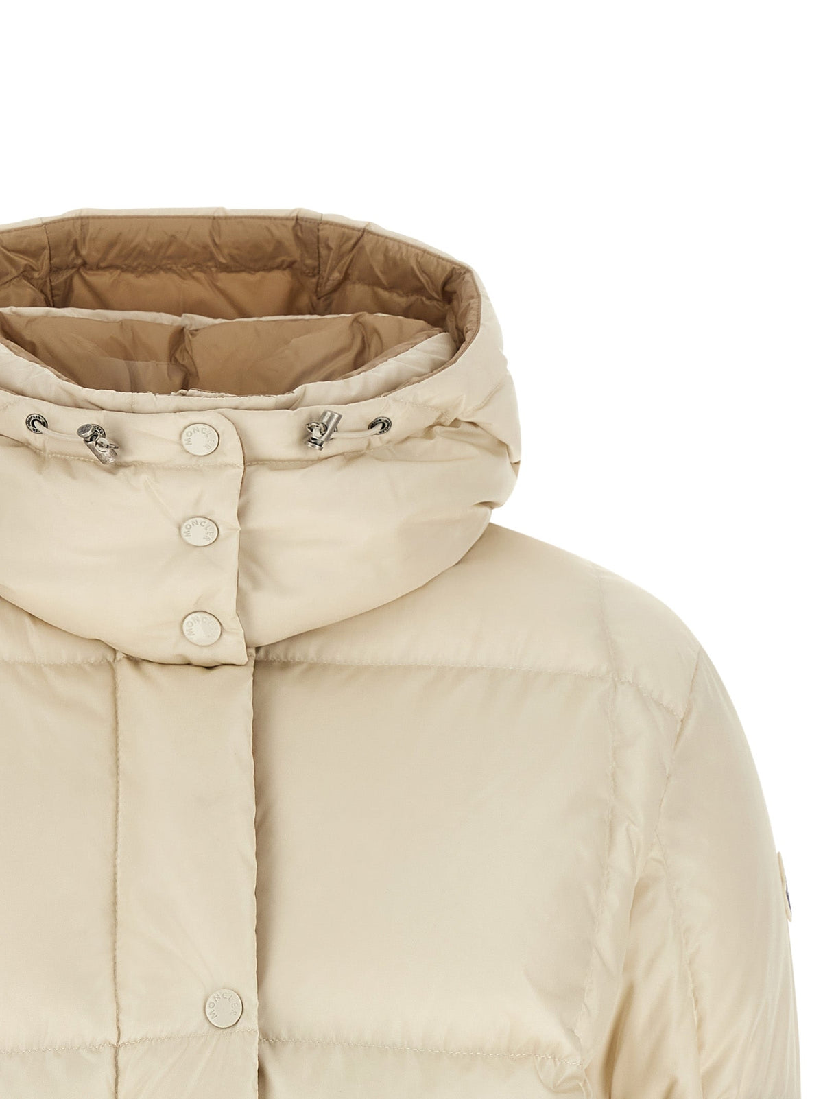 Moncler White Polyamide Full-Length Jacket