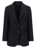 Peserico Black Virgin Wool Blazer