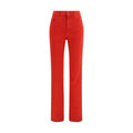 Chloé Red Cotton Straight-Leg Jeans