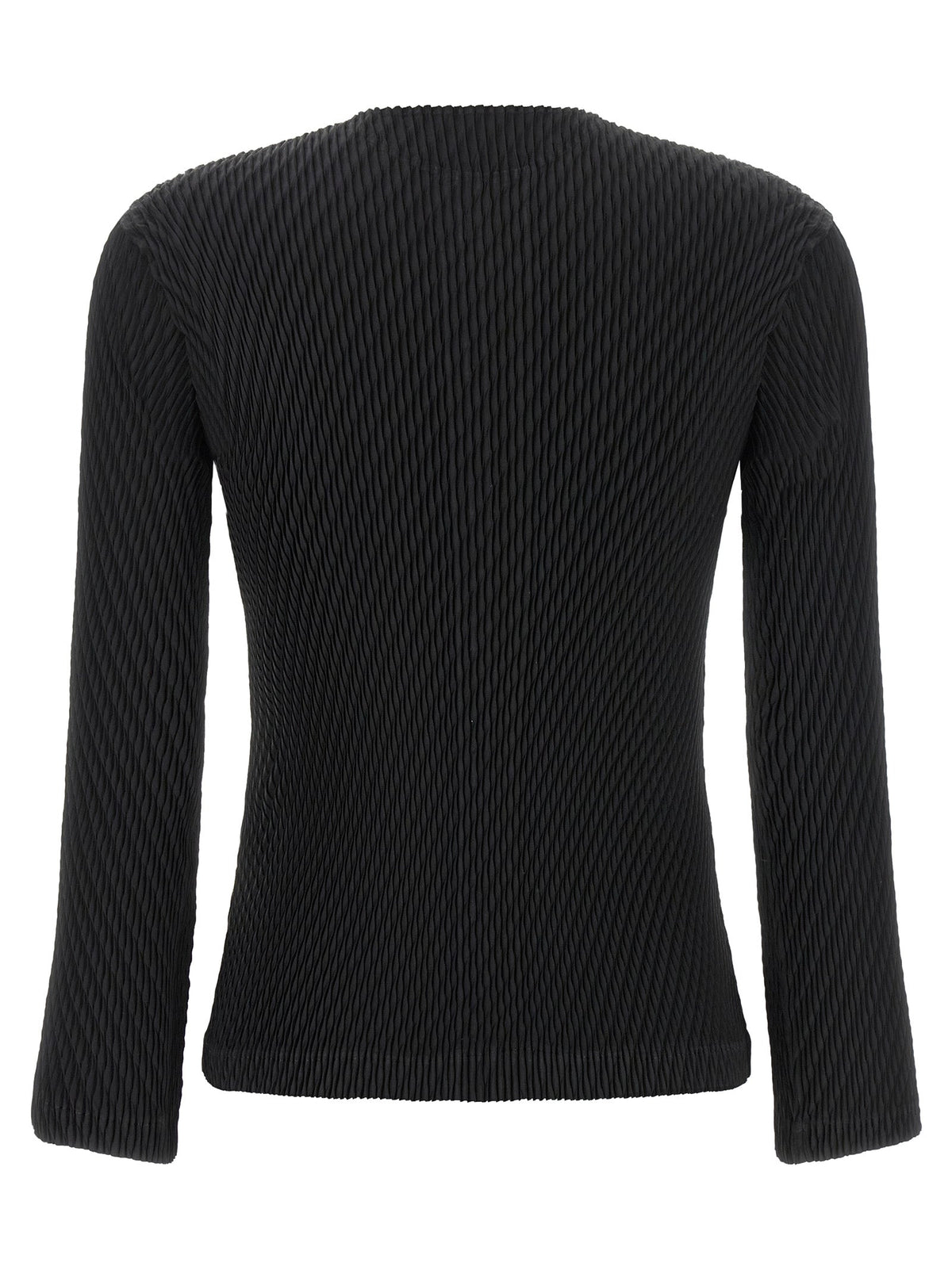 Issey Miyake Black Polyester Cardigan