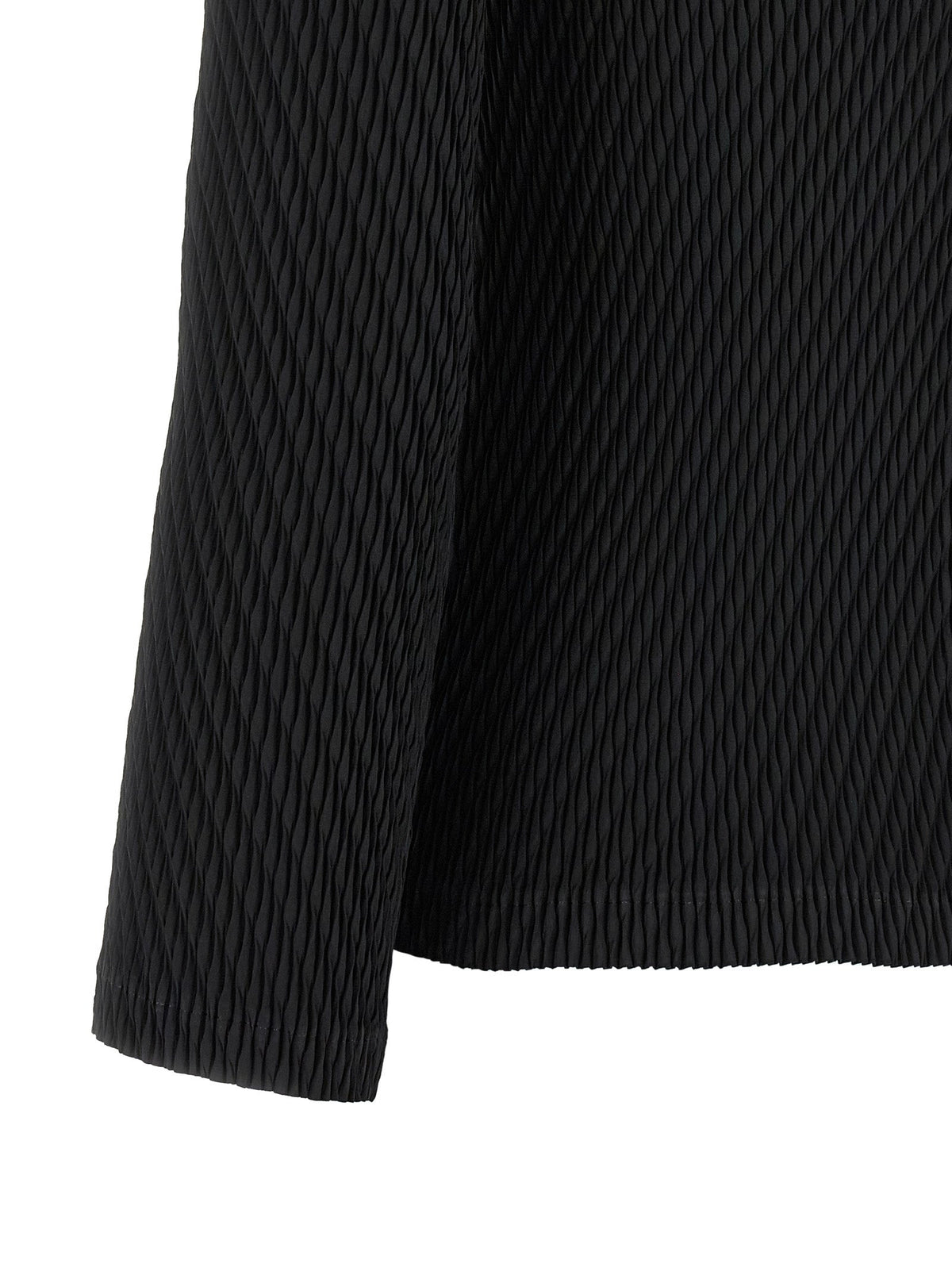 Issey Miyake Black Polyester Cardigan