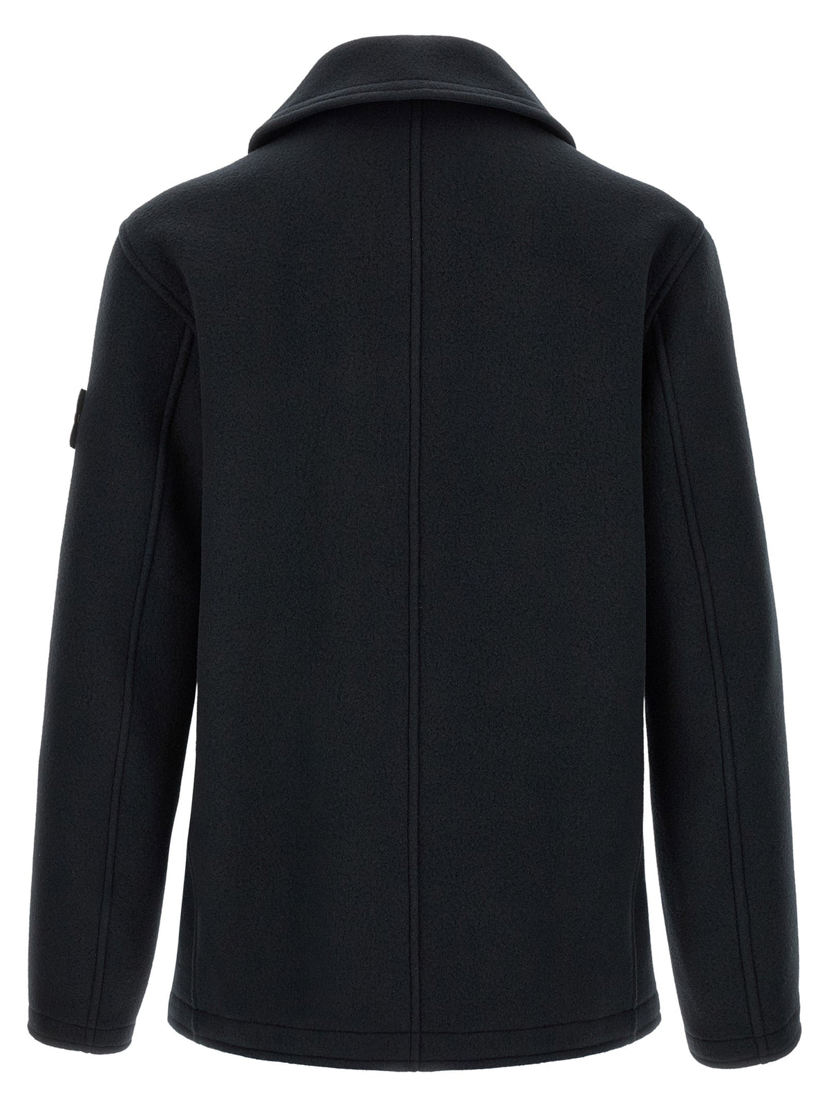 Stone Island Blue Cotton Coat