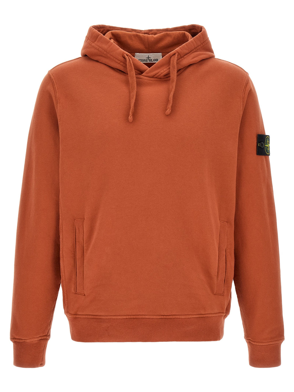 Stone Island Orange Cotton Sweatshirt