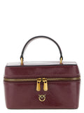 PINKO Bordeaux Calfskin Crossbody Bag