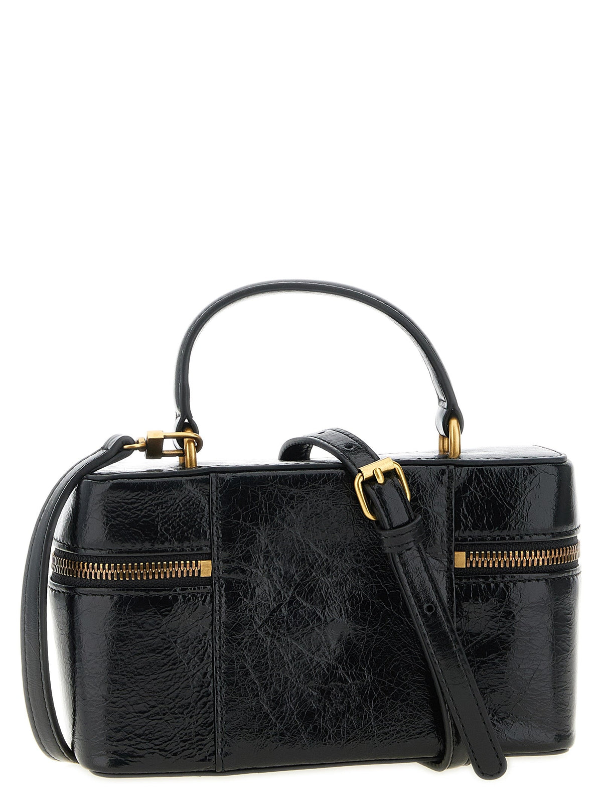 PINKO Black Calfskin Crossbody Bag