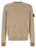 Stone Island Beige Wool Cardigan