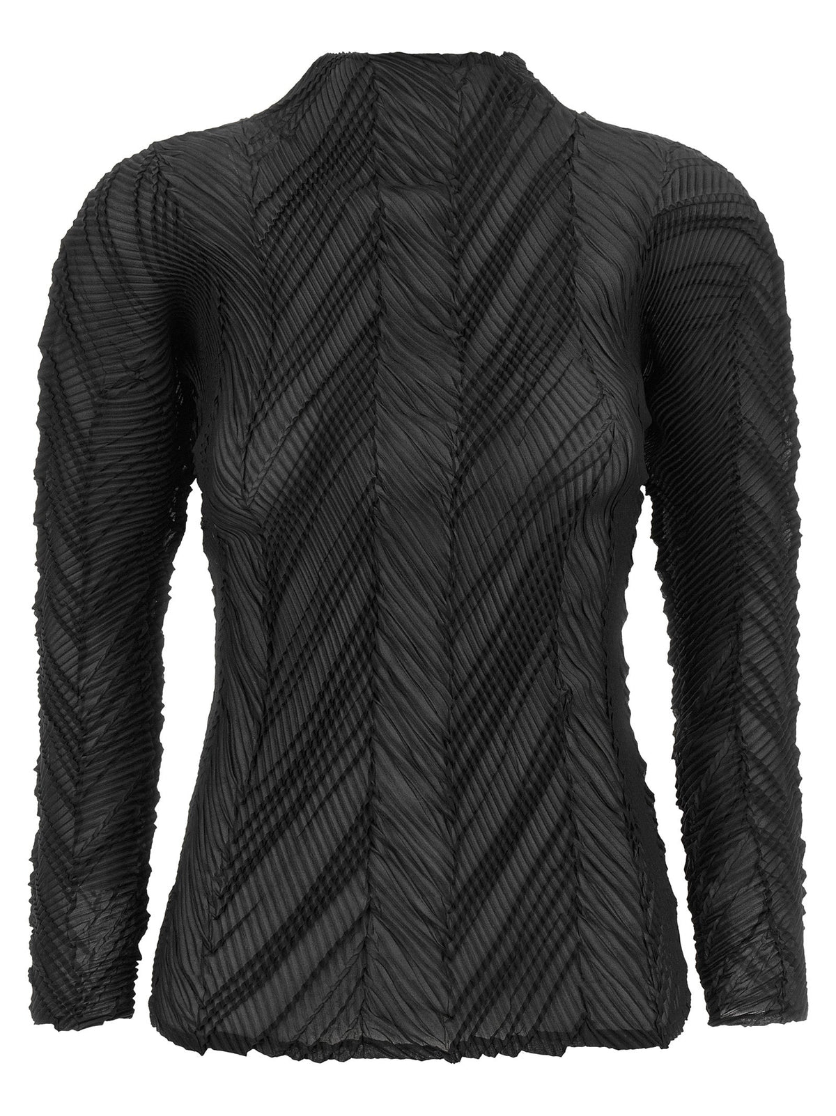 Issey Miyake Black Polyester Cardigan