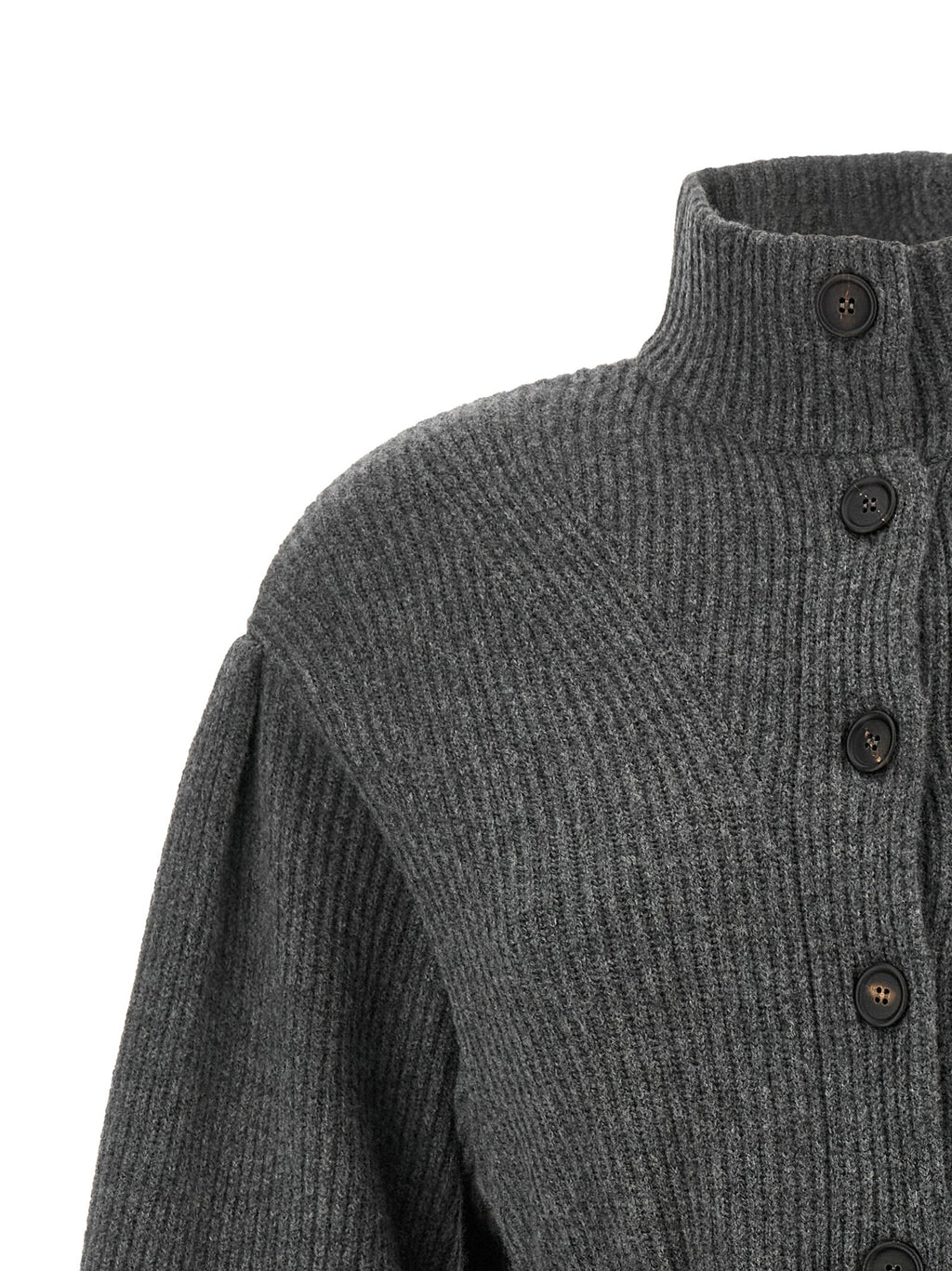 Brunello Cucinelli Gray Virgin Wool Cardigan
