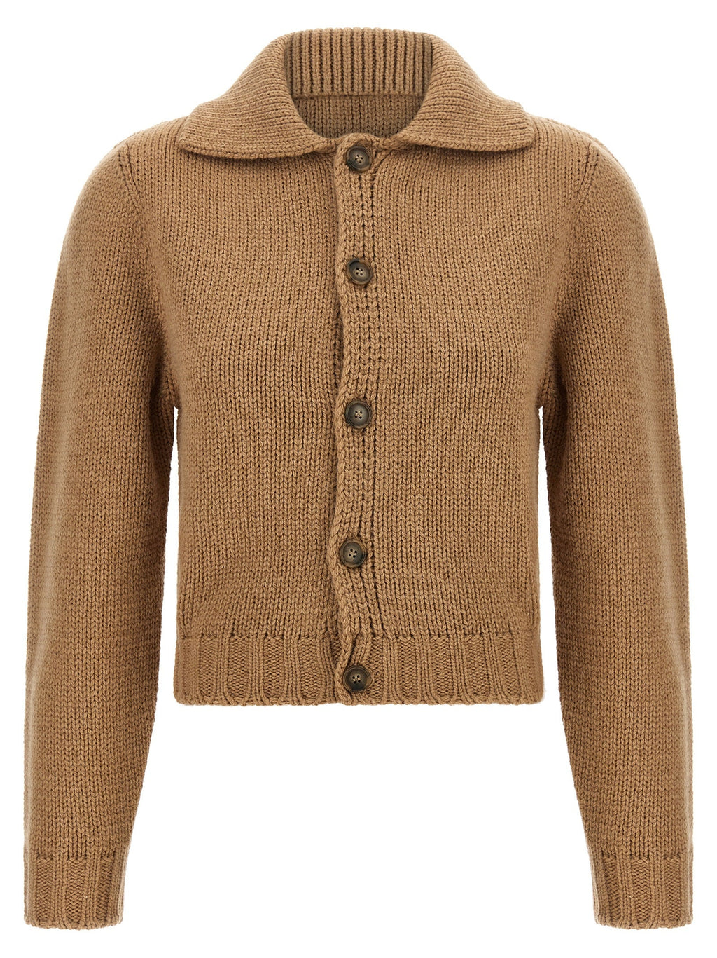 MM6 Maison Margiela Beige Wool Cardigan