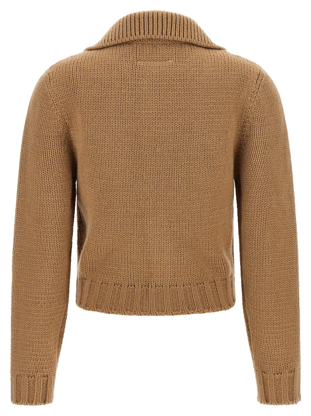 MM6 Maison Margiela Beige Wool Cardigan