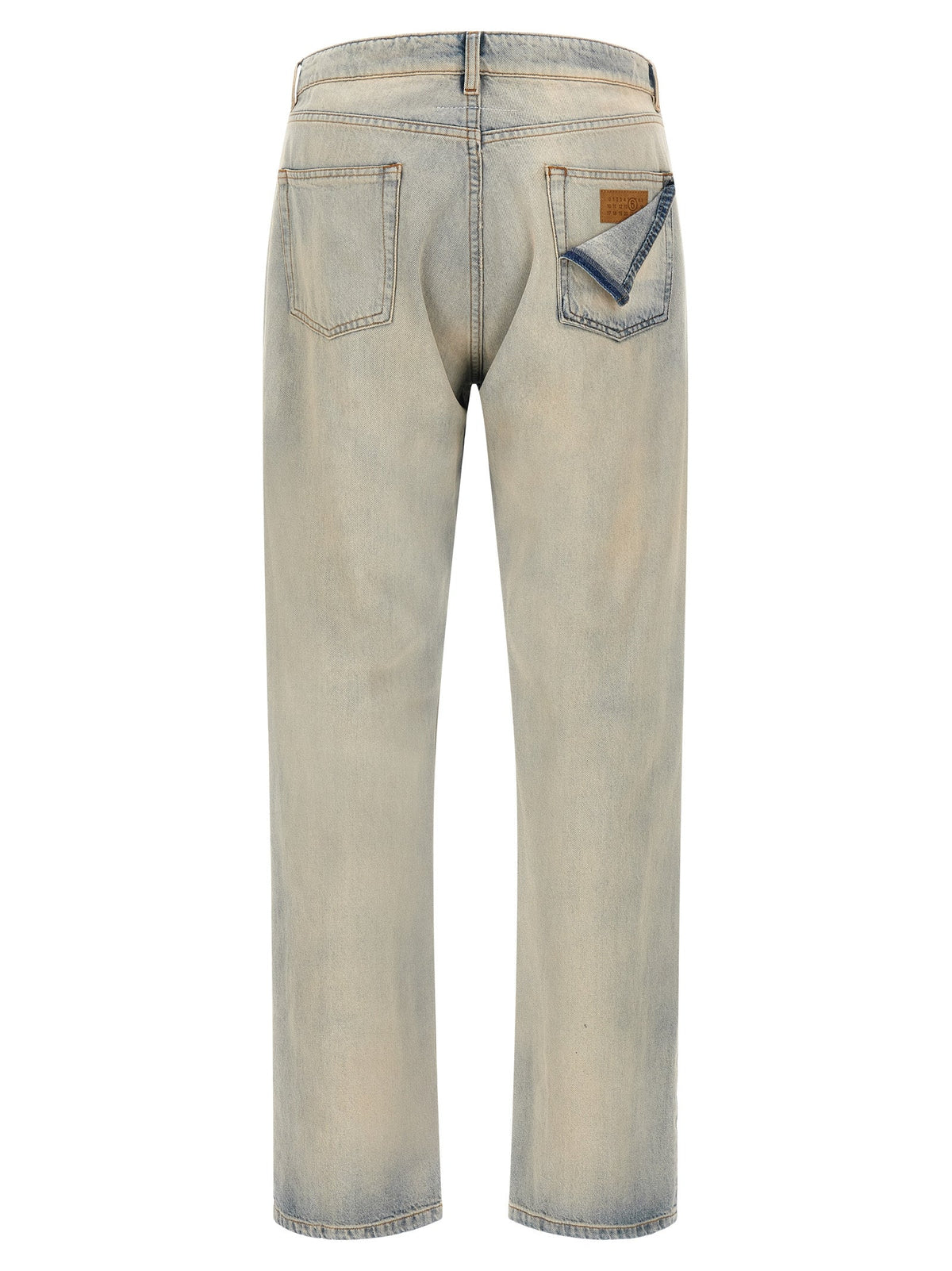 MM6 Maison Margiela Blue Cotton Relaxed Fit Jeans