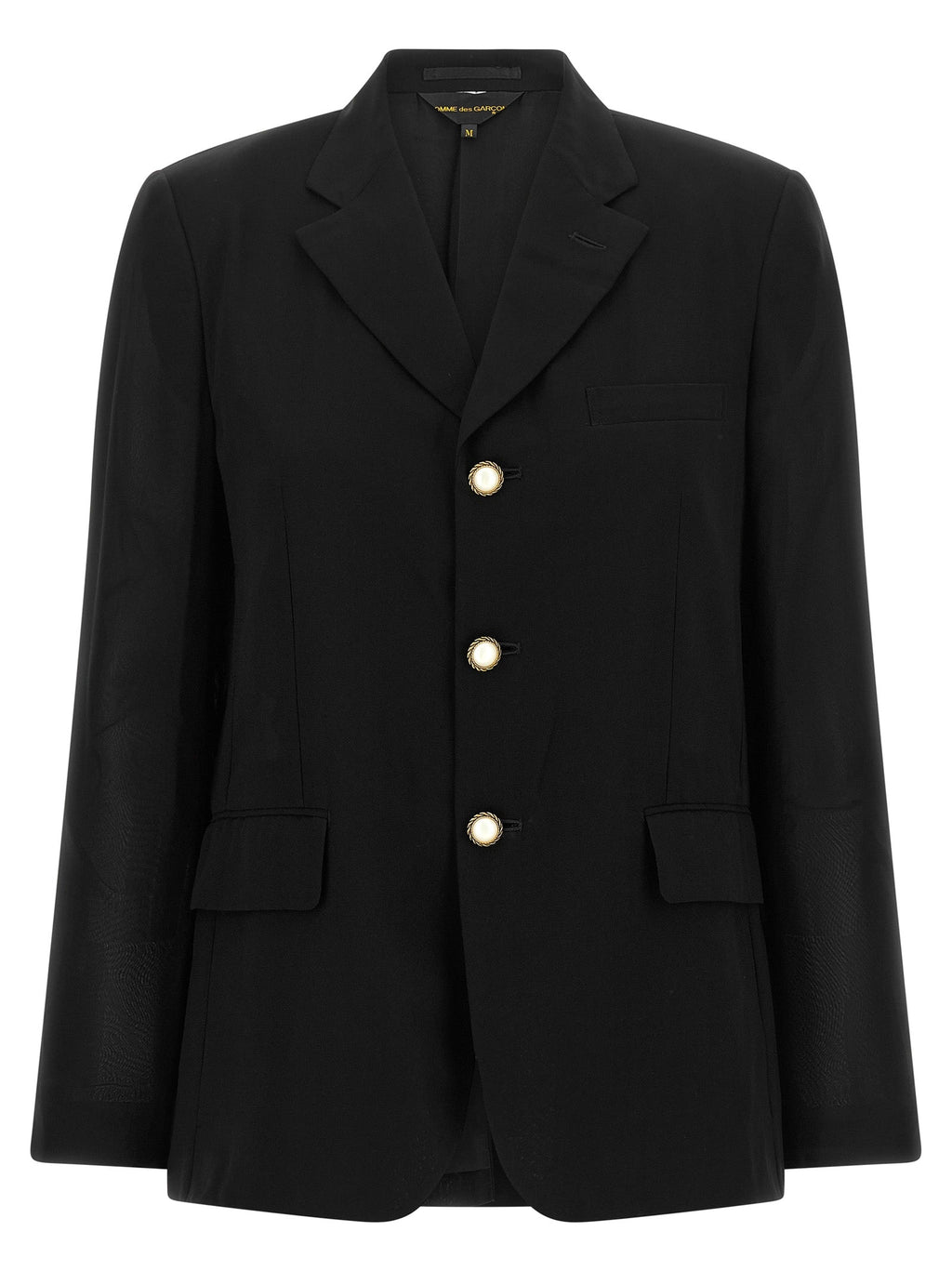 Comme Des Garçons Black Polyester Blazer