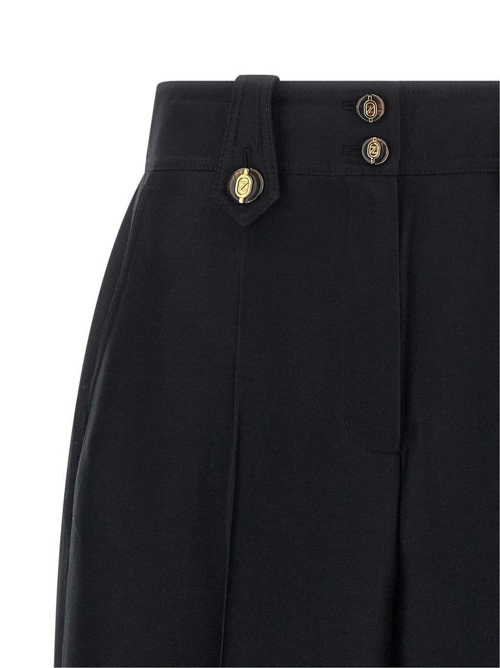 Zimmermann Black Wool Cropped Pants
