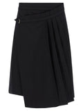 Dries Van Noten Black Wool Long Skirt
