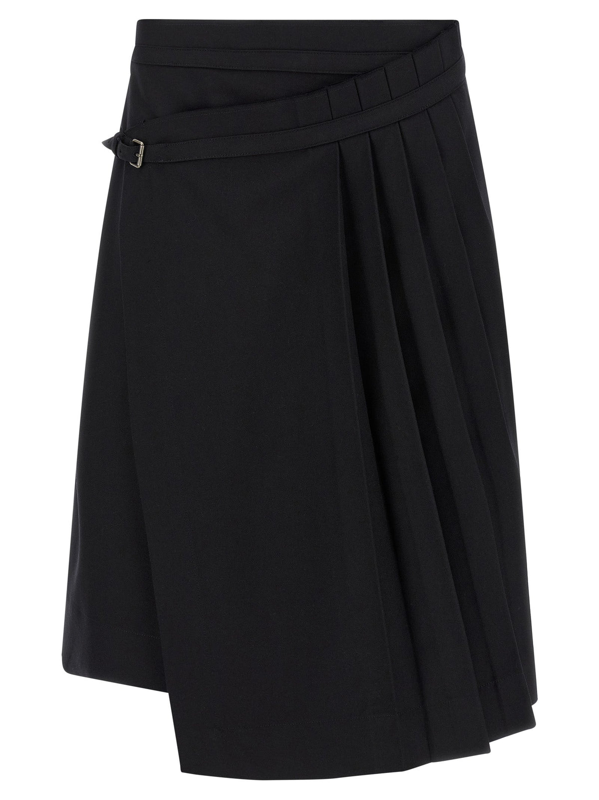Dries Van Noten Black Wool Long Skirt