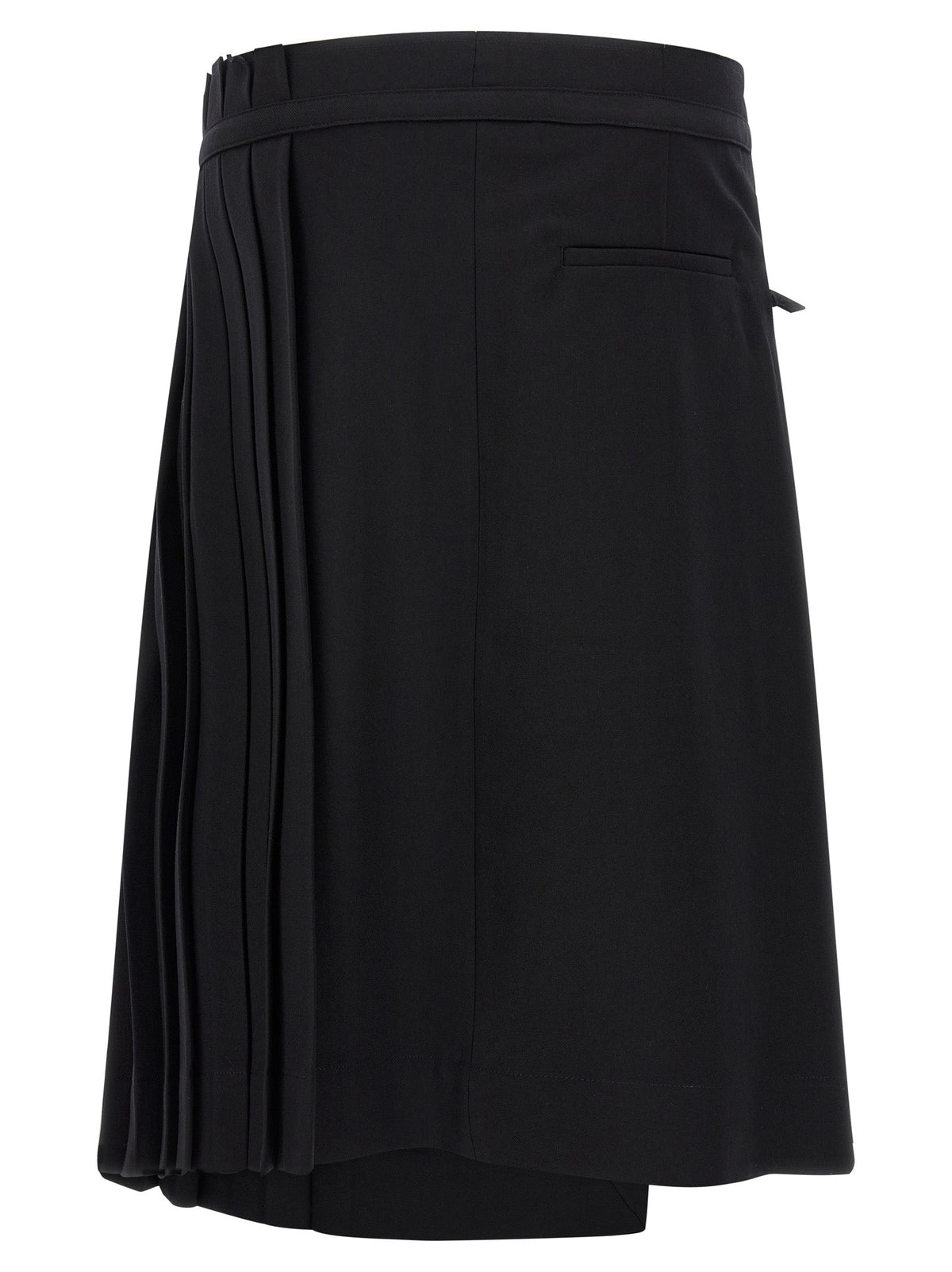 Dries Van Noten Black Wool Long Skirt