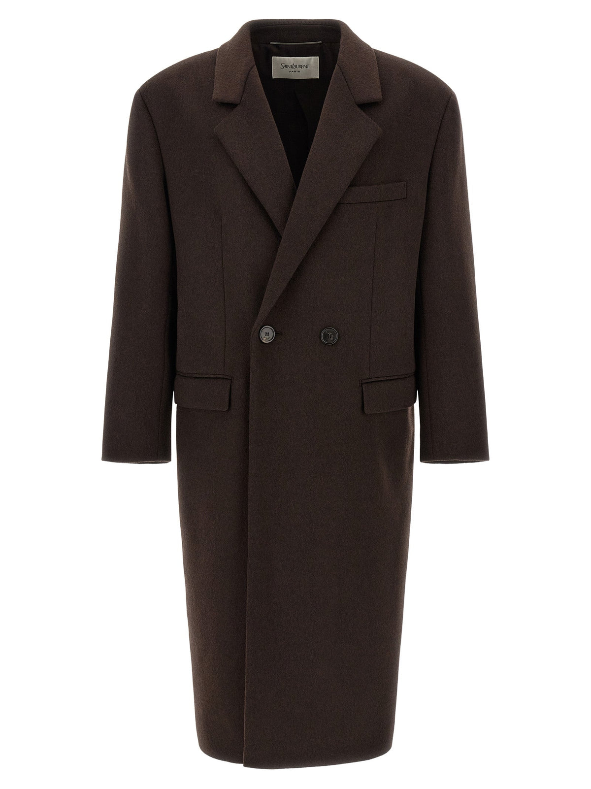 Saint Laurent Brown Wool Coat