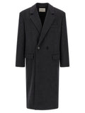 Saint Laurent Gray Wool Coat