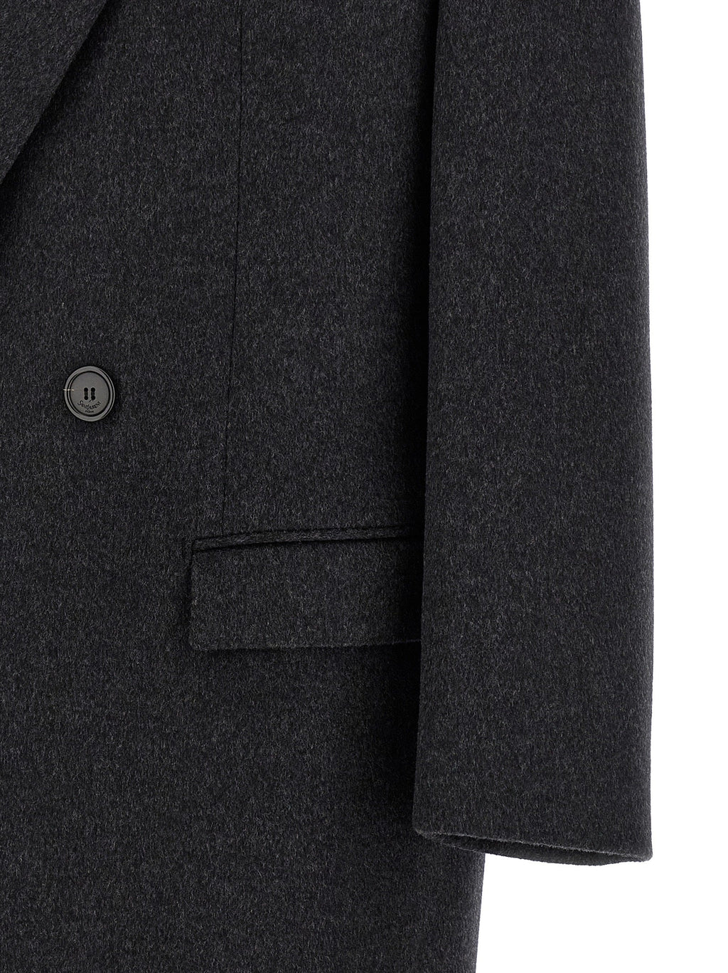 Saint Laurent Gray Wool Coat