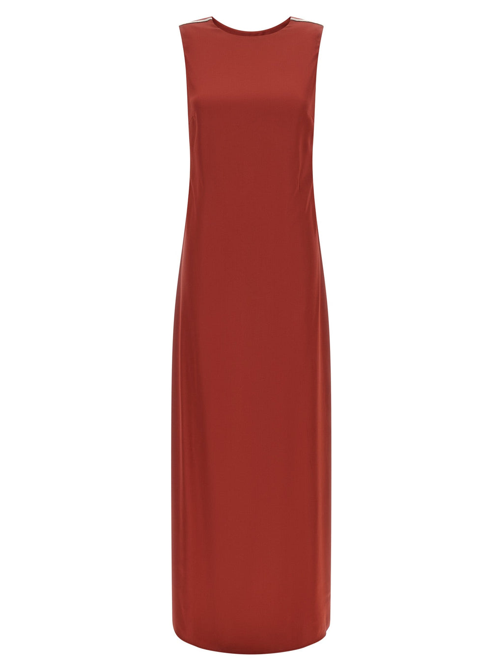 Peserico Red Viscose Long Dress