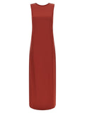 Peserico Red Viscose Long Dress