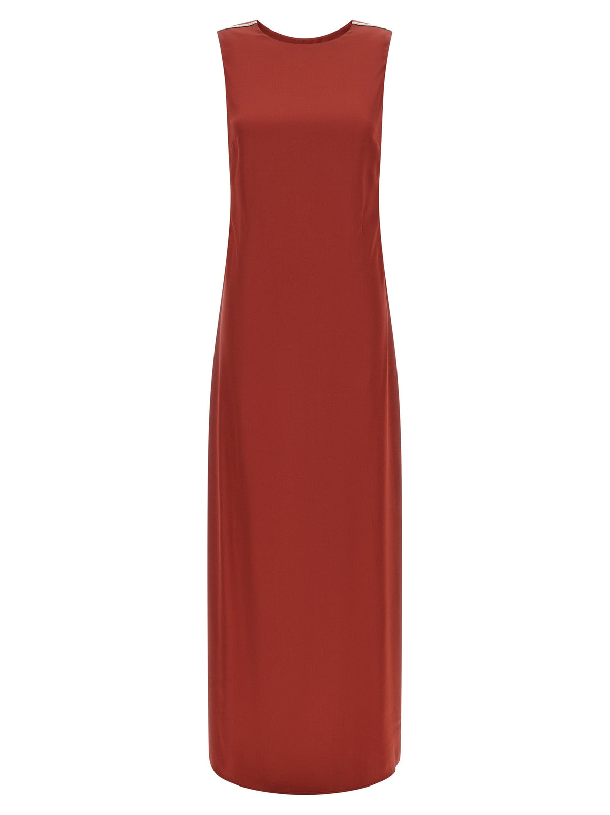 Peserico Red Viscose Long Dress