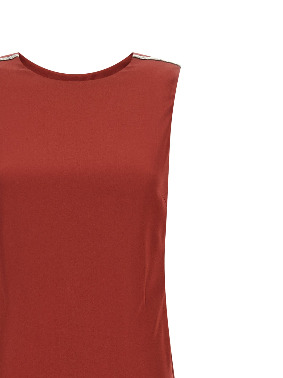Peserico Red Viscose Long Dress