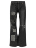 Junya Watanabe Black Cotton Flared Jeans