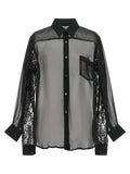Comme Des Garçons Black Polyester Blouse