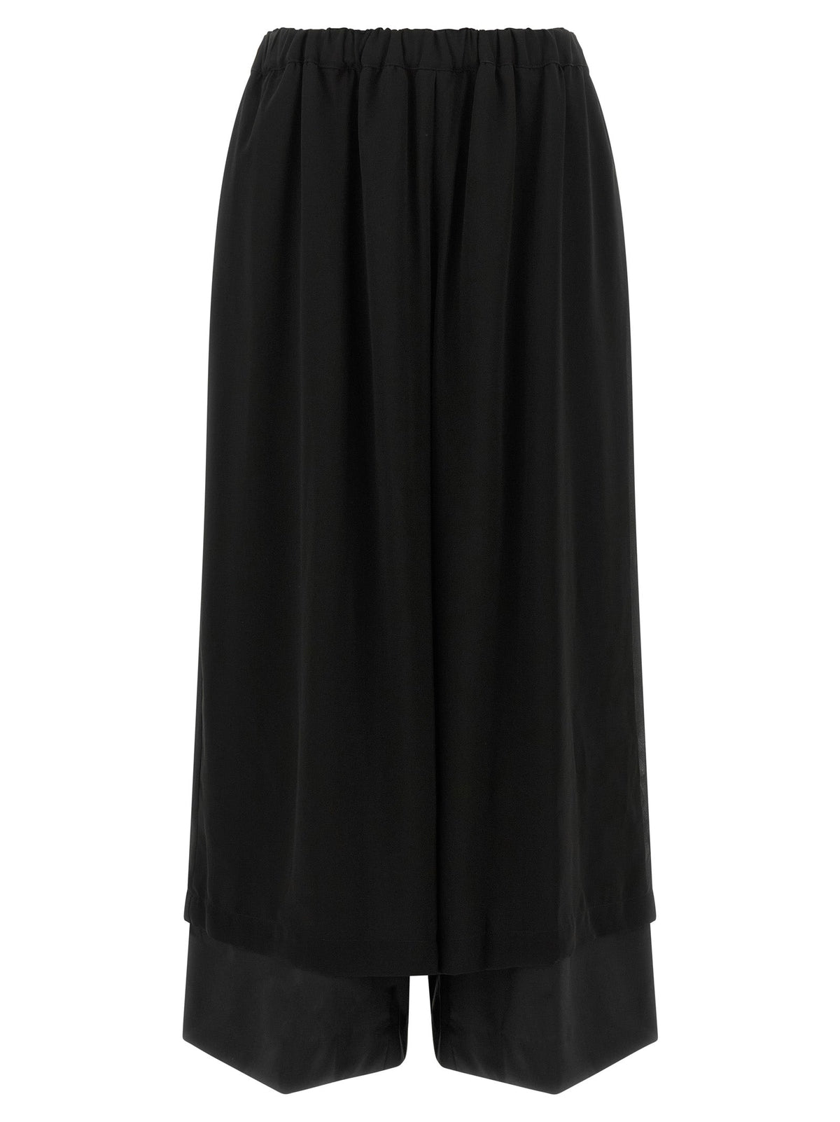 Comme Des Garçons Black Wool Casual Pants