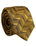 Dolce & Gabbana Men Gold Silk Woven Patterned Adjustable Tied Necktie Tie
