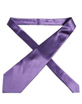 Dolce & Gabbana Men Purple Satin Silk Blend Adjustable Tied Necktie Tie
