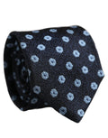 Dolce & Gabbana Men Blue Silk Geometric Adjustable Tied Necktie Tie