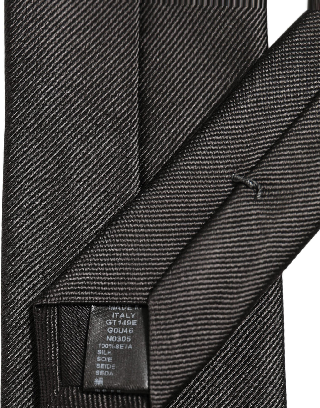 Dolce & Gabbana Men Dark Gray Silk Classic Adjustable Tied Necktie Tie