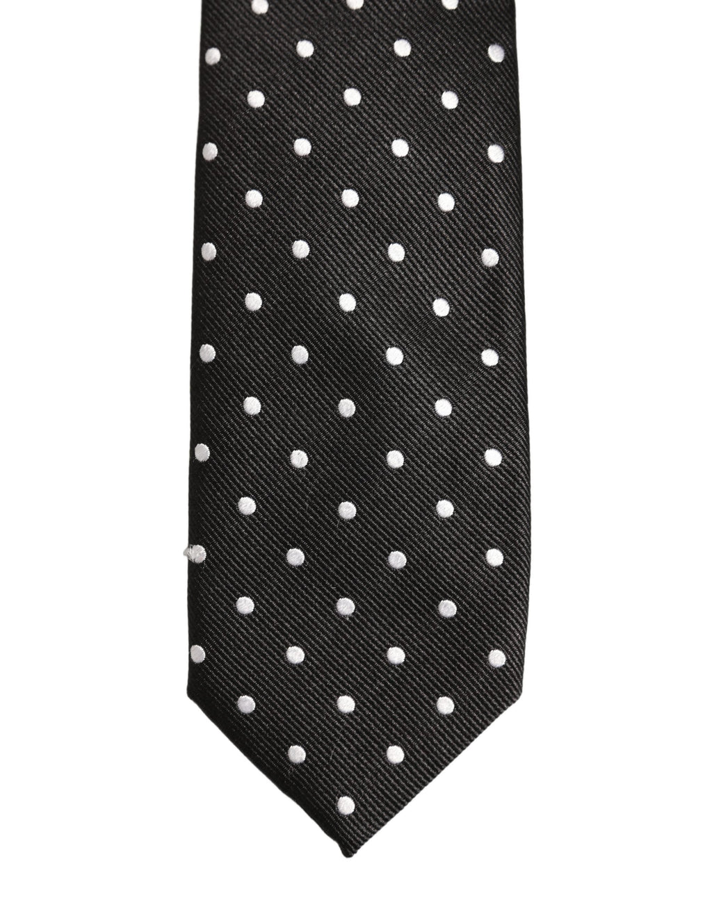 Dolce & Gabbana Black White Polka Dots Silk Adjustable Tied Necktie Tie