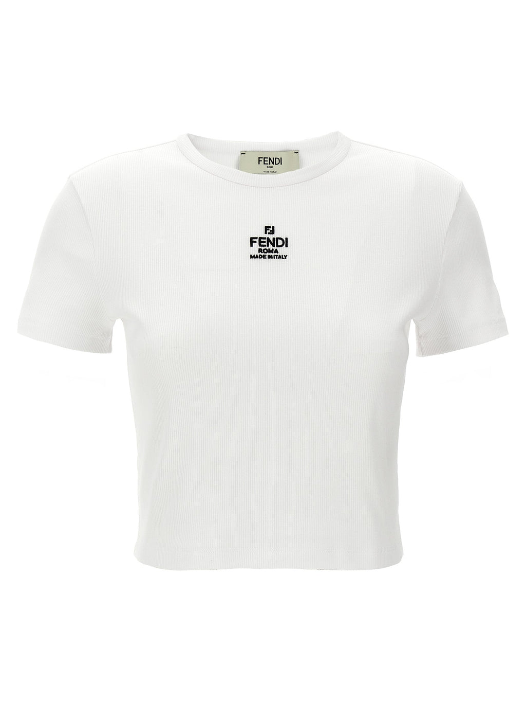 Fendi White Cotton T-Shirt