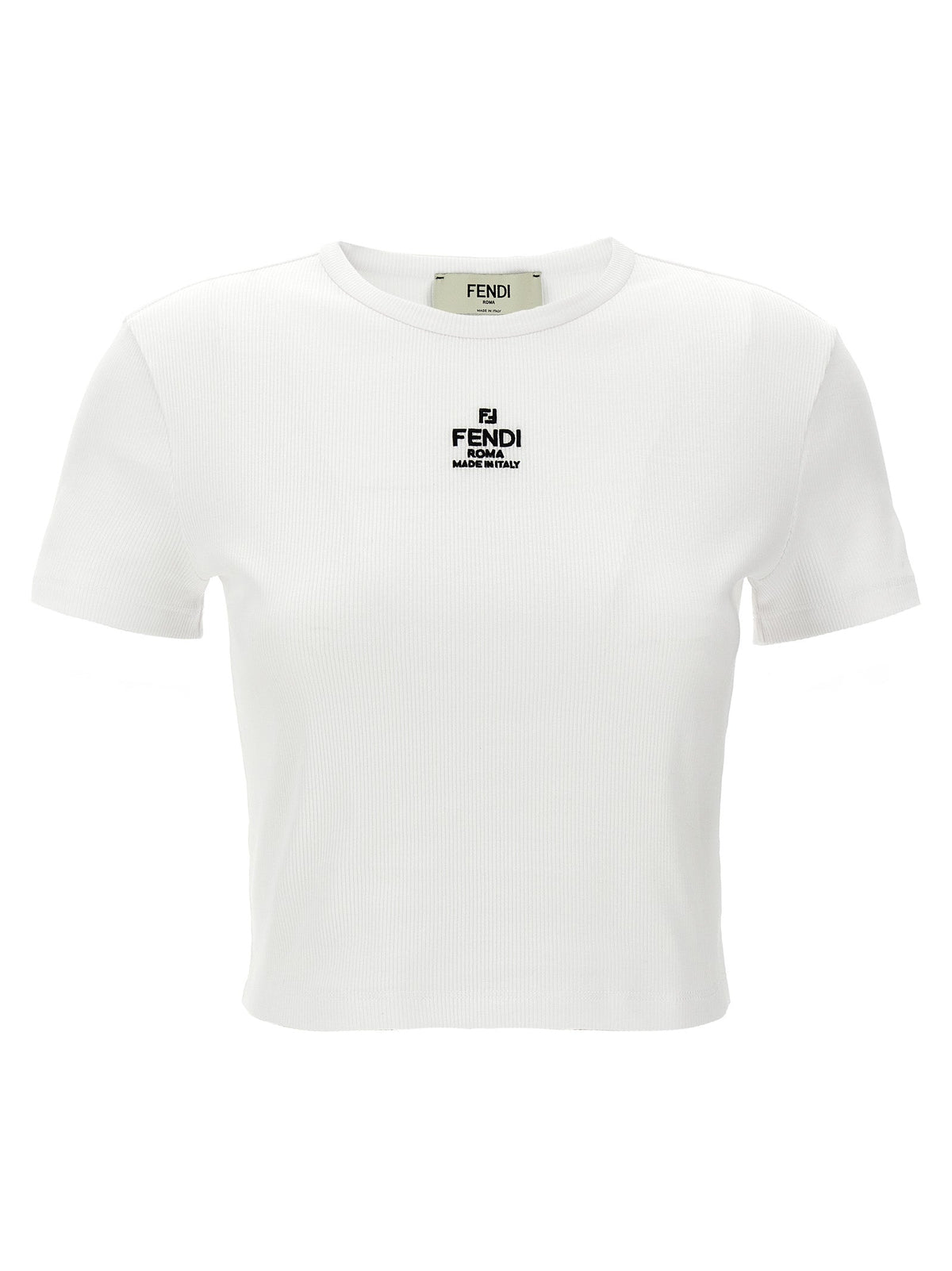 Fendi White Cotton T-Shirt