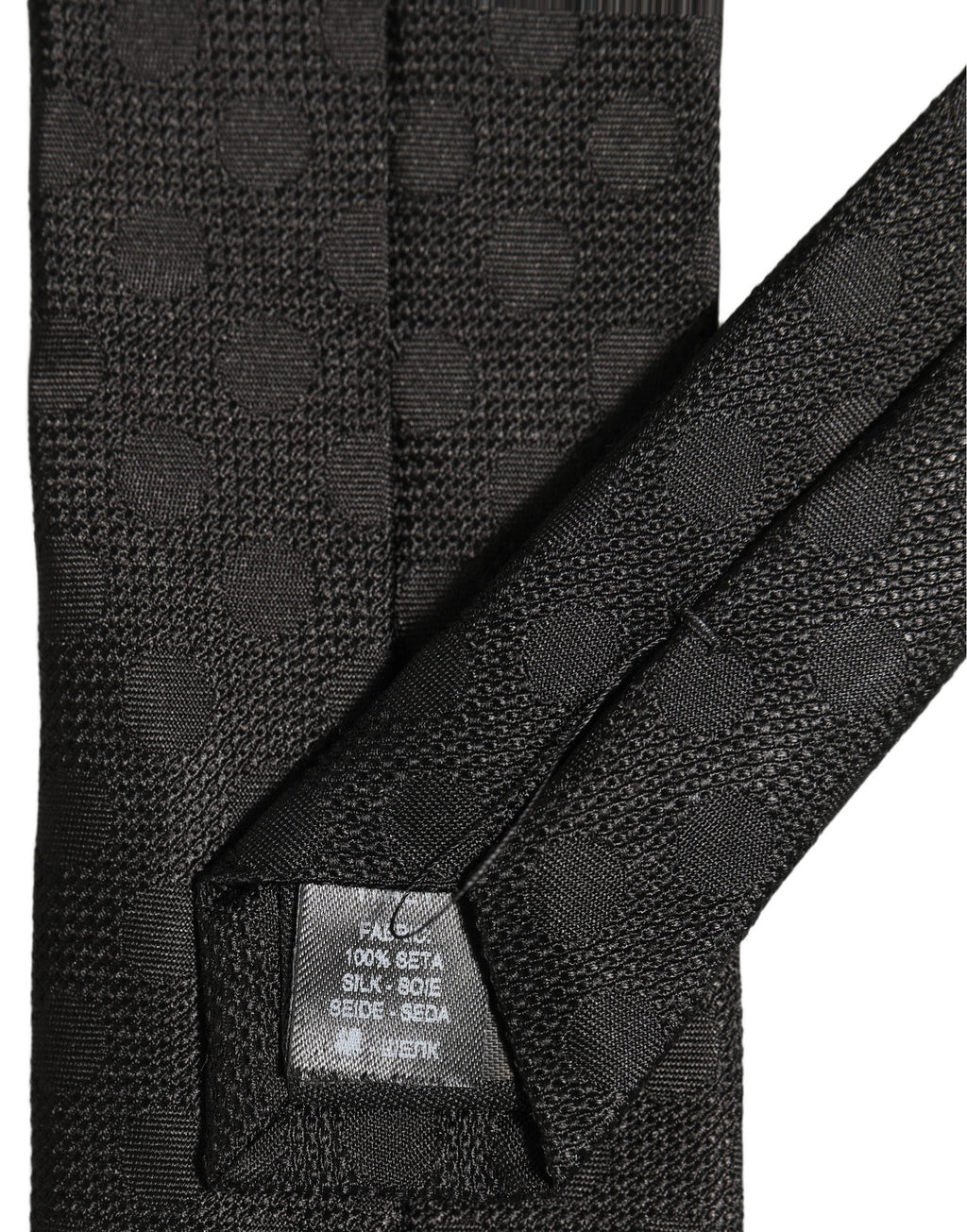 Dolce & Gabbana Black Polka Dot Jacquard Silk Adjustable Tied Necktie Tie
