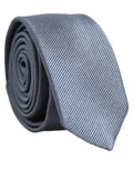 Dolce & Gabbana Men Light Blue Textured Silk Adjustable Tied Necktie Tie
