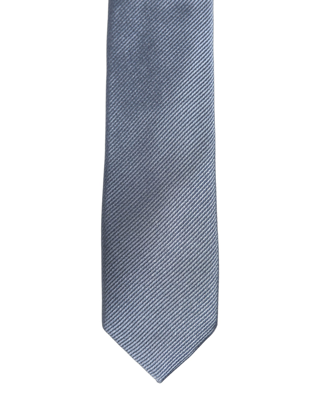 Dolce & Gabbana Men Light Blue Textured Silk Adjustable Tied Necktie Tie