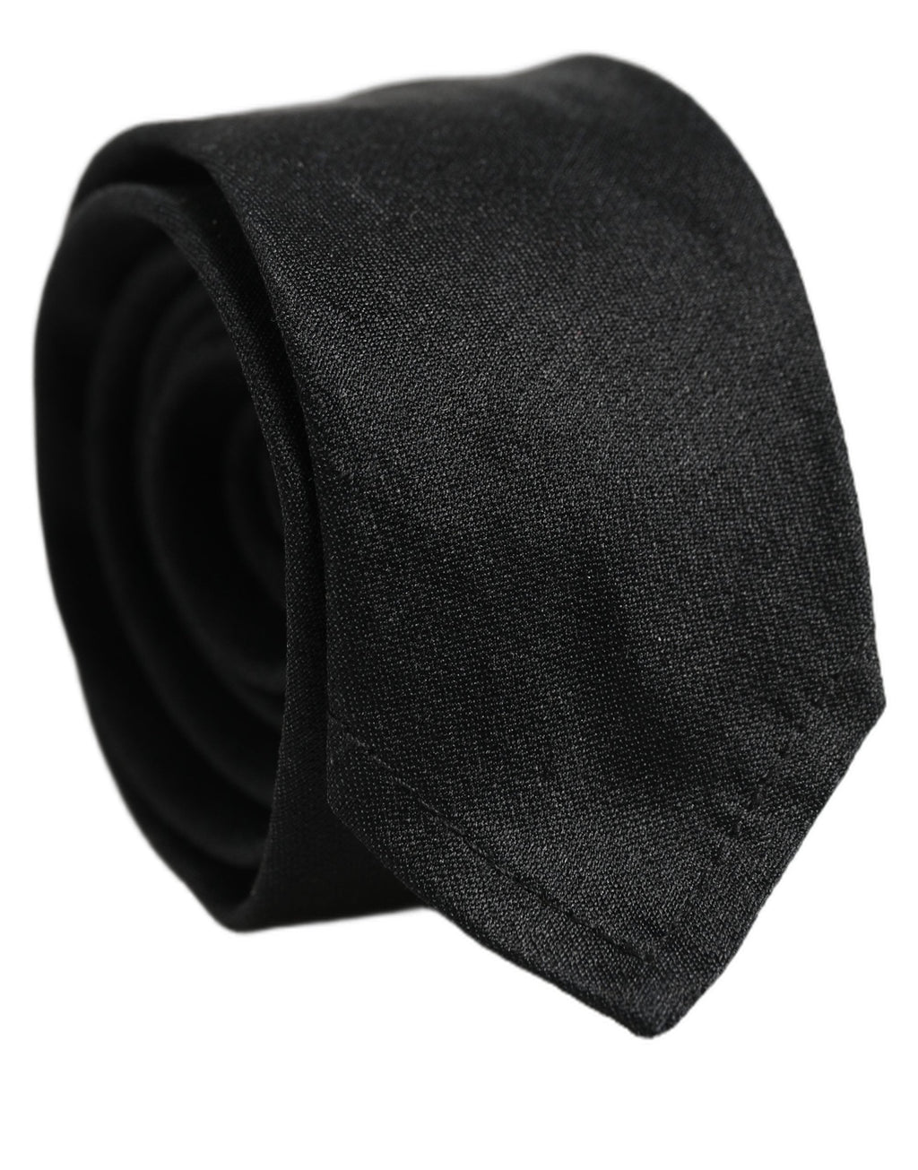 Dolce & Gabbana Men Black Satin Silk Classic Adjustable Tied Necktie Tie