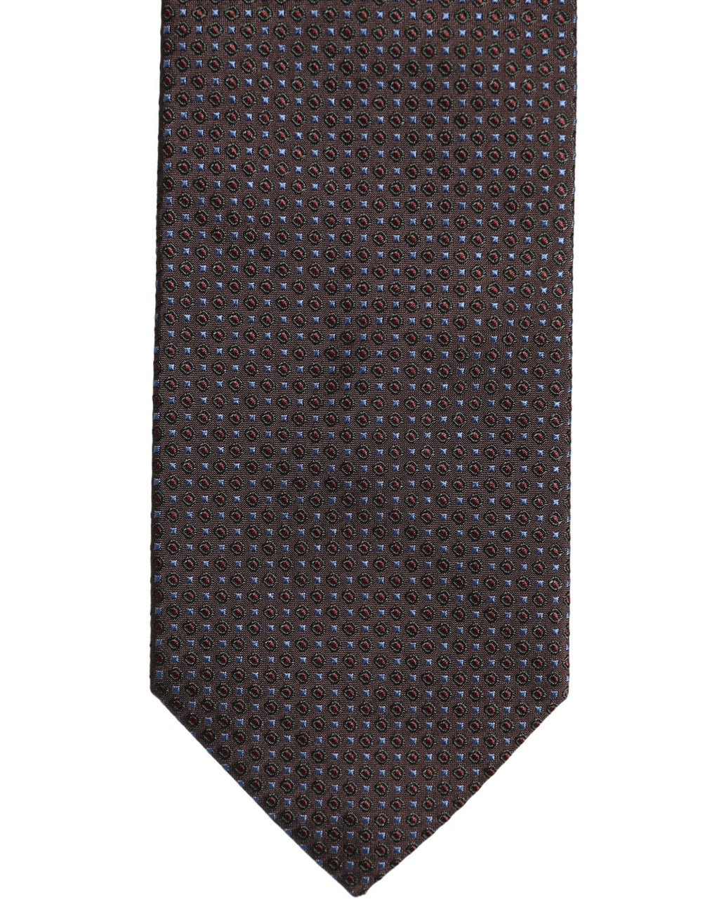 Dolce & Gabbana Men Brown Geometric Silk Adjustable Tied Necktie Tie
