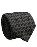 Dolce & Gabbana Dark Gray Silk DG Monogram Adjustable Tied Necktie Tie
