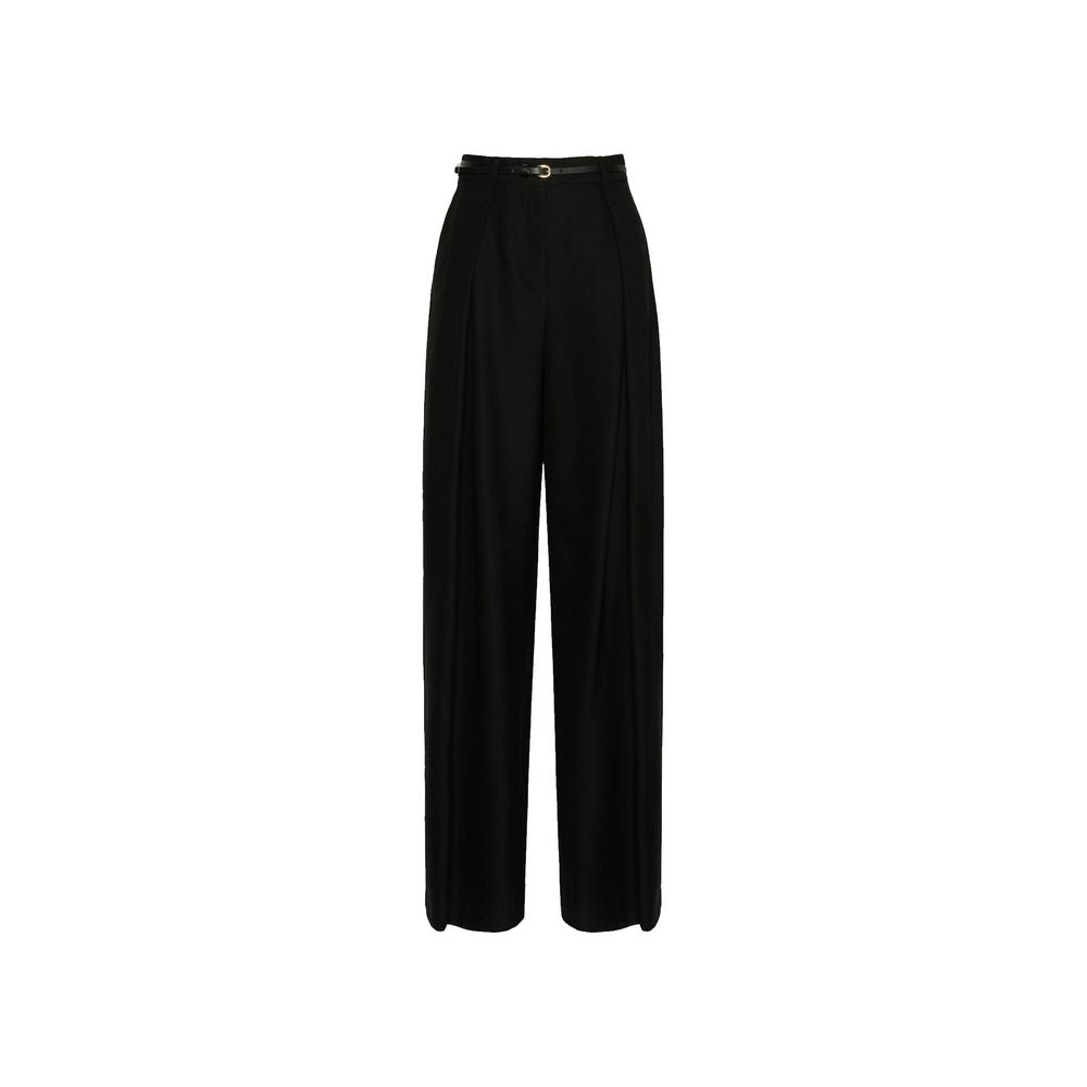 Max Mara Black Elastane Dress Pants