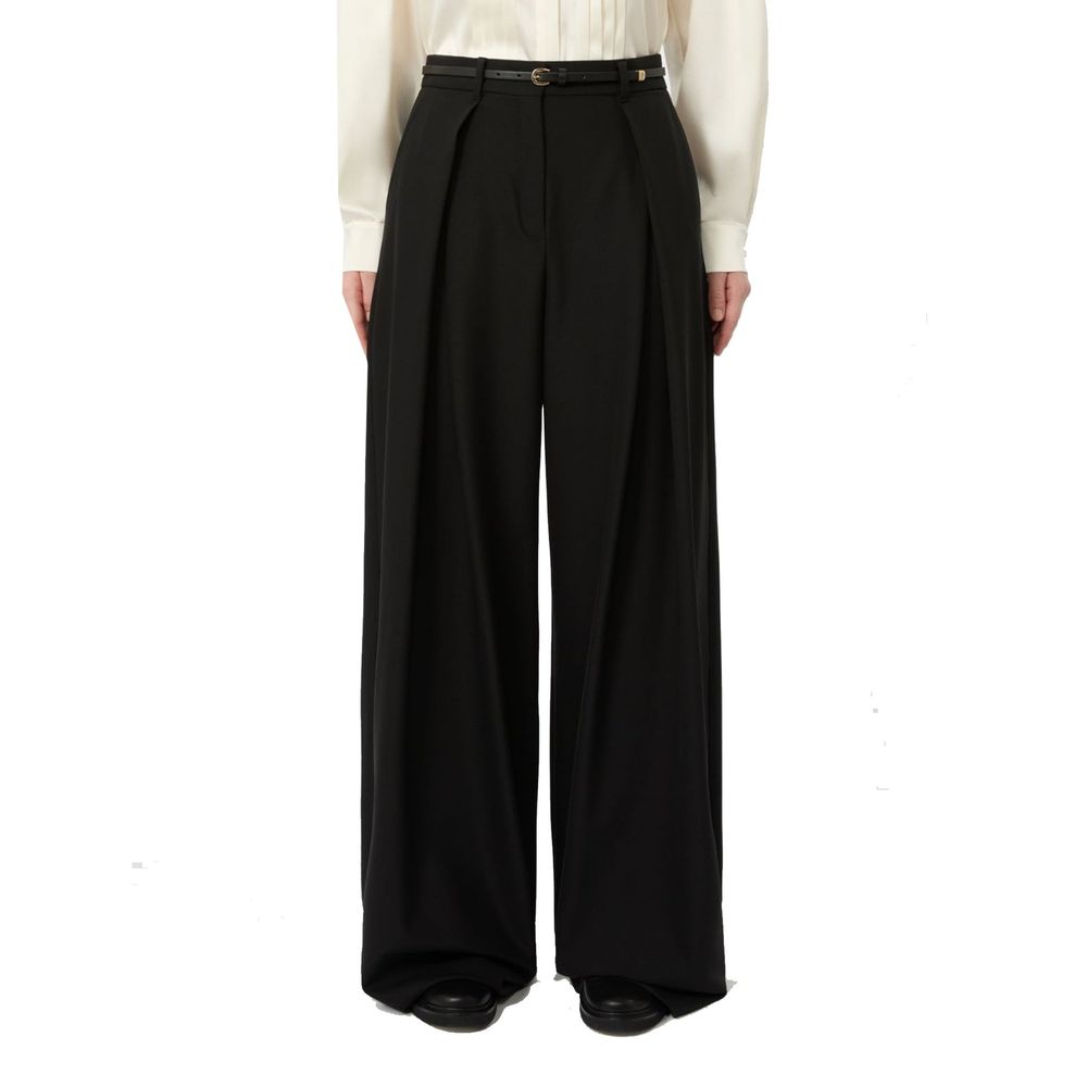 Max Mara Black Elastane Dress Pants