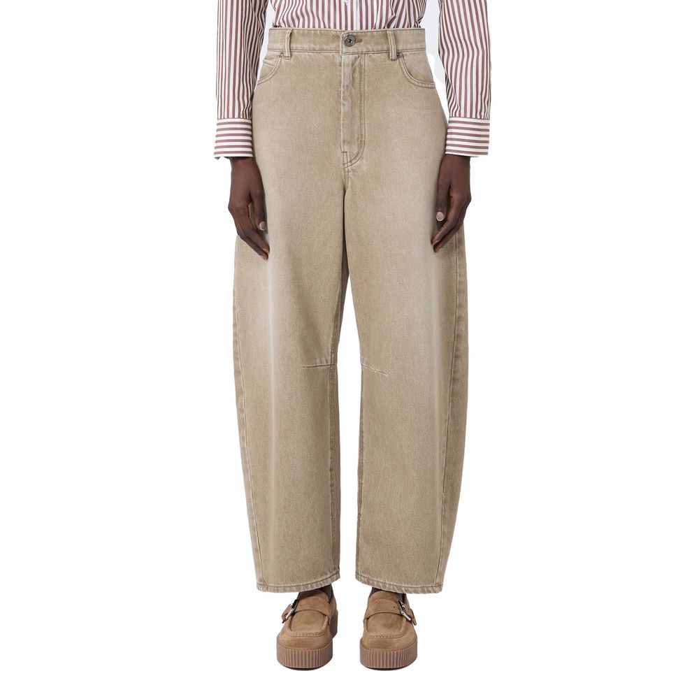 Max Mara Beige Cotton Jeans Denim