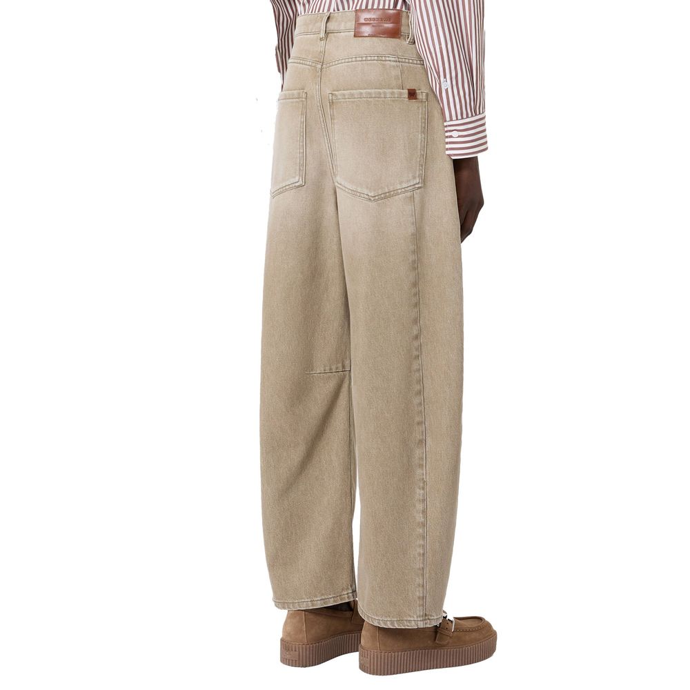 Max Mara Beige Cotton Jeans Denim