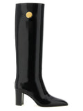 Saint Laurent Black Calfskin Over The Knee