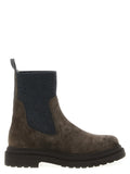 Brunello Cucinelli Brown Calfskin Ankle Boots